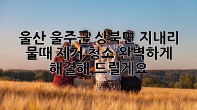 울산 울주군 상북면 지내리 물때 제거 청소, 완벽하게 해결해 드릴게요! ✨